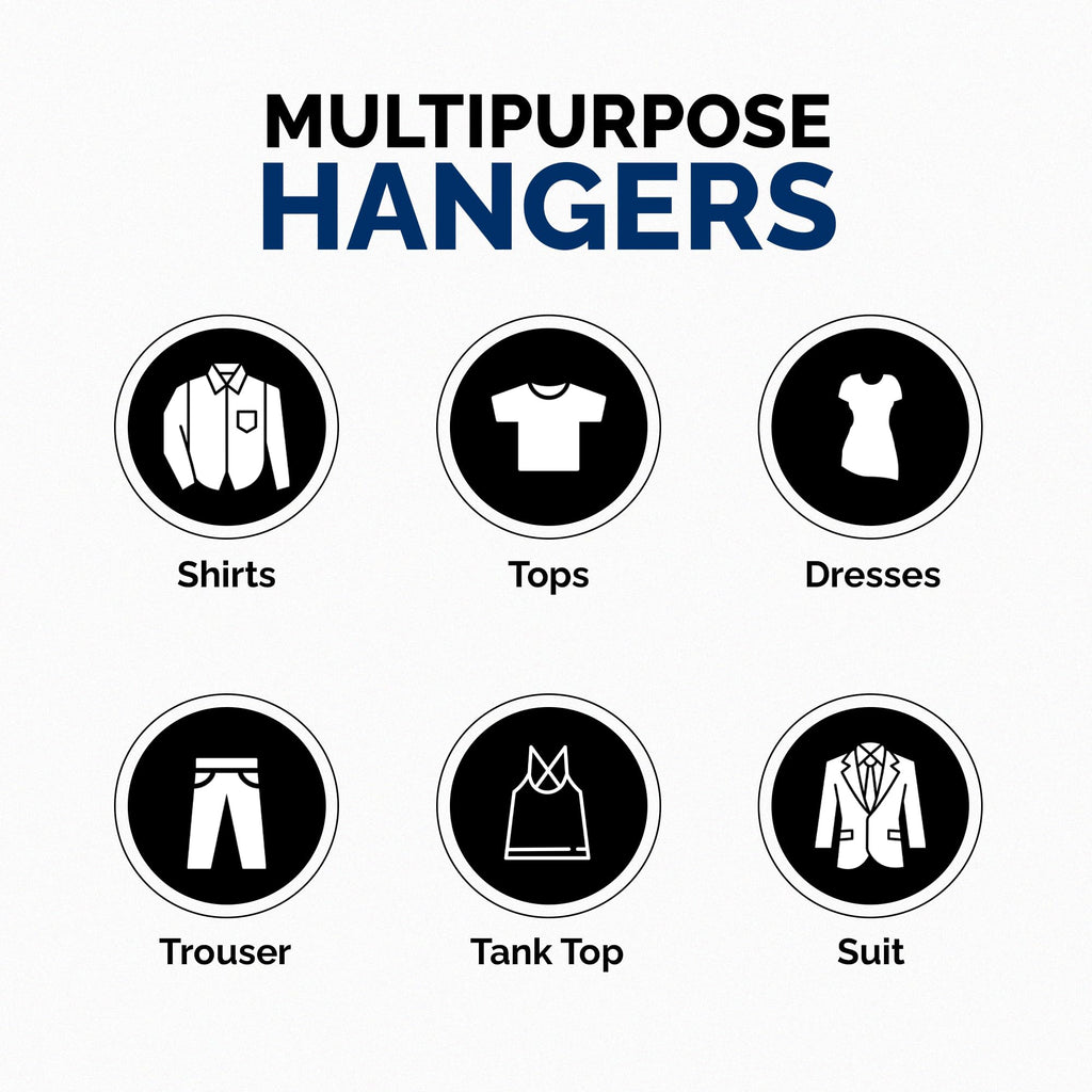 Plastic Hangers 50 Pack - Space Saving Clothes Hangers, Made in USA, Durable & Strong Plastic Shirt & Coat Hanger