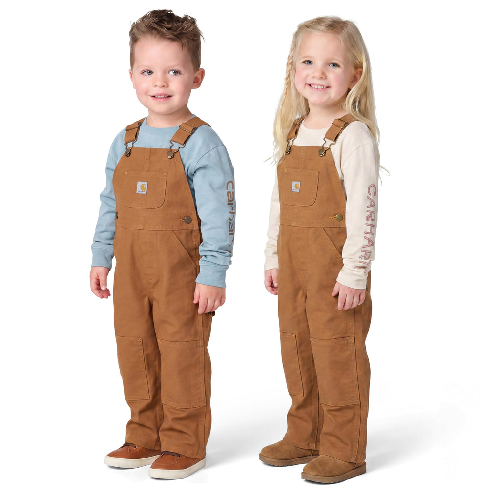 Baby-boys Infant Washed Duck Bib Overall, Brown, .