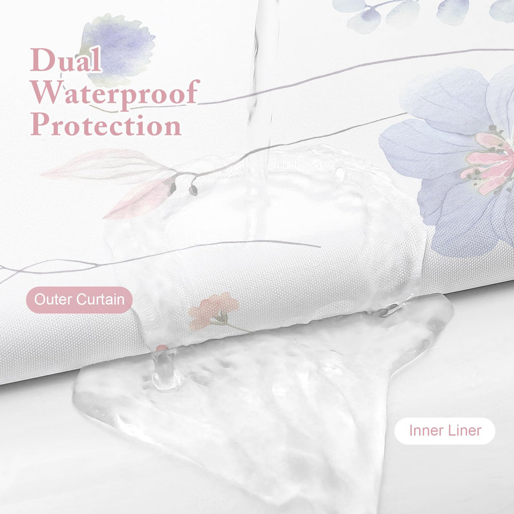 Small Stall 3 in 1 Shower Curtain Set, 36x72