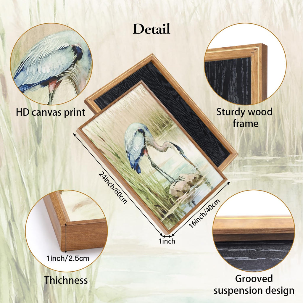 Blue Heron Wall Art Coastal Birds Wall Decor Sea Bird Art Prints