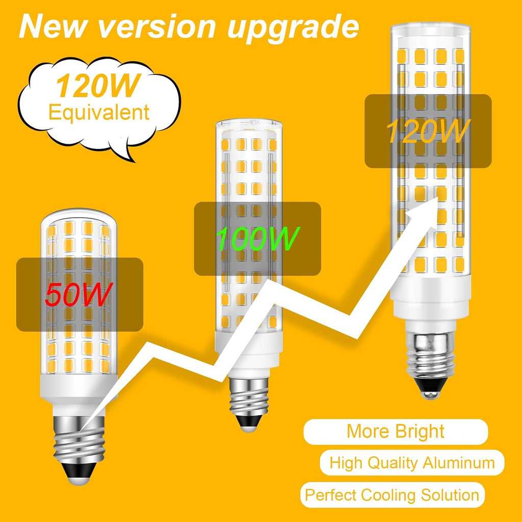 E11 Led Bulbs 120V 120W Halogen Mini Candelabra Bulbs Equiva Dimmable