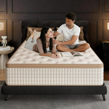 Queen 12 Inch Hybrid Mattress in a Box, Medium Firm, Gel Cooling | Memory Foam & Pocket Springs, Pressure Relief