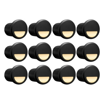 Low Voltage Recessed LED Step Riser Light, Diameter 1" Mini Size, Landscape Lighting for Outdoor Deck Stair Railing
