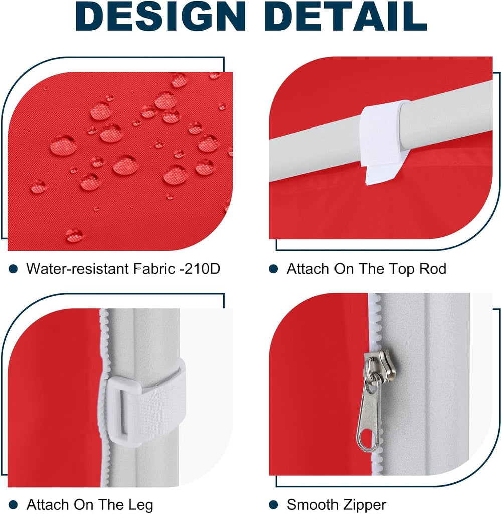 12x12 Pop Up Canopy Sidewall Only 1-Pack Red
