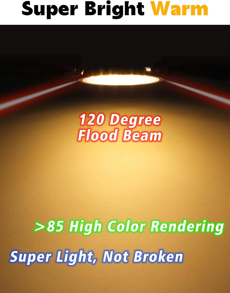 MR16 LED Bulbs 12V, GU5.3 LED Bulb 120 Degree Flood Beam Angle, 2700K Warm