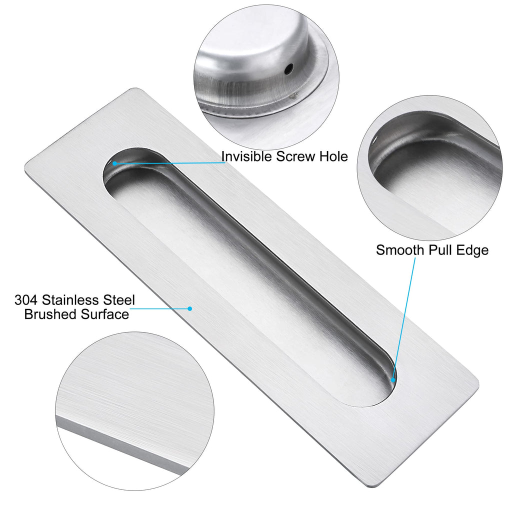 7 Inch Recessed Pocket Door Pull Sliding Door Handle Hardware