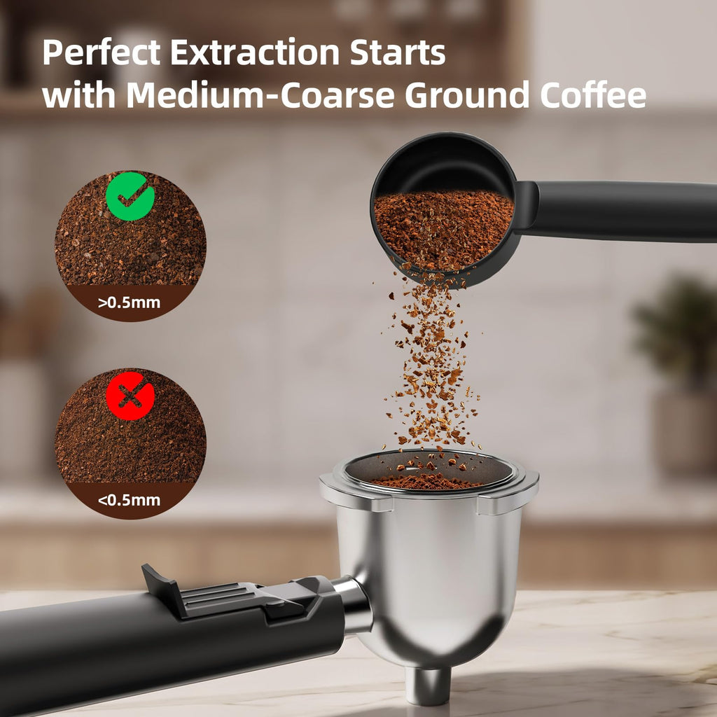 3.5Bar Espreeso Machine 4-Cup Compact Coffee Maker 800W Black