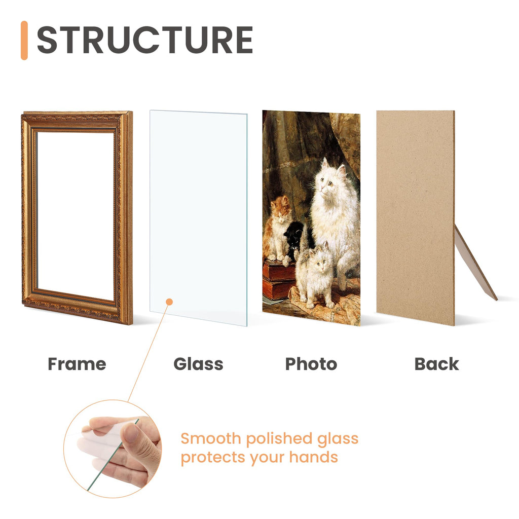 Vintage 8x10 Picture Frame, Antique Bronze&Black Frames 2 Pack