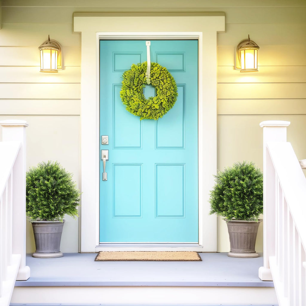 27" Artificial Cedar Topiary Ball Trees Outdoor