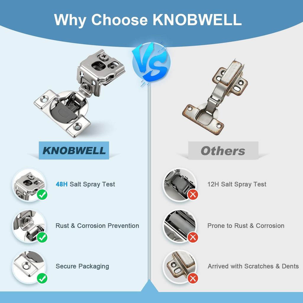 1-1/4" Overlay Soft Close Hinges Face Frame Cabinet Hinges 5 Pairs