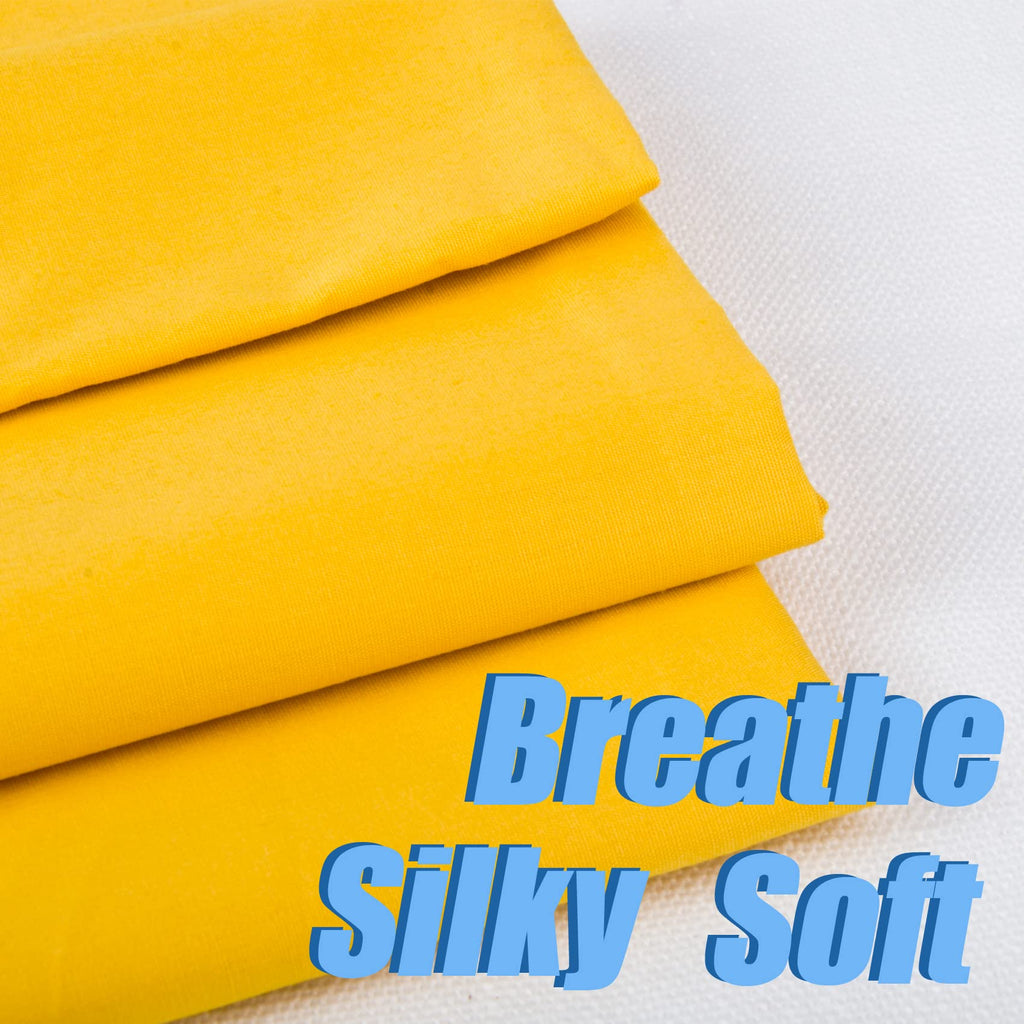 2 Yard Gold Cotton Fabric, Natural Cotton Poplin Fabric by The Yard, 59 Inches Wide 100% Cotton Fabric, Soft Embroidery