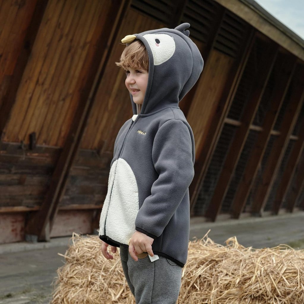 Toddler Hooded Polar Fleece Jacket Animal Shaped Winter Coat