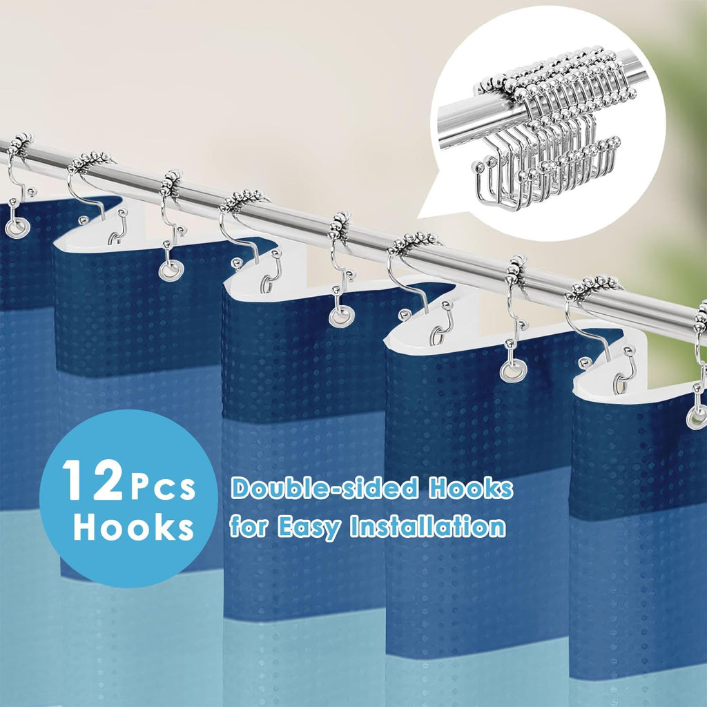 3 in 1 and Liner, 72 x 72 inch, Navy Stripe