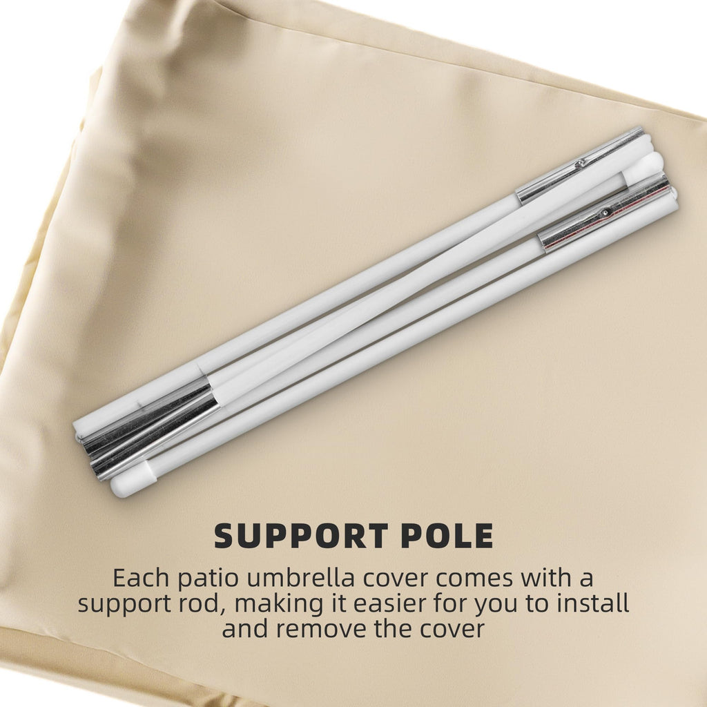 Cantilever Patio Outdoor Umbrella Covers, Beige