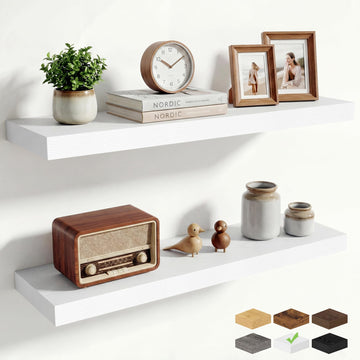 36in Floating Shelves, Deep Floating Shelves for Wall, Rustic Wall Shelves Bathroom Bedroom Kitchen, Wall Mounted
