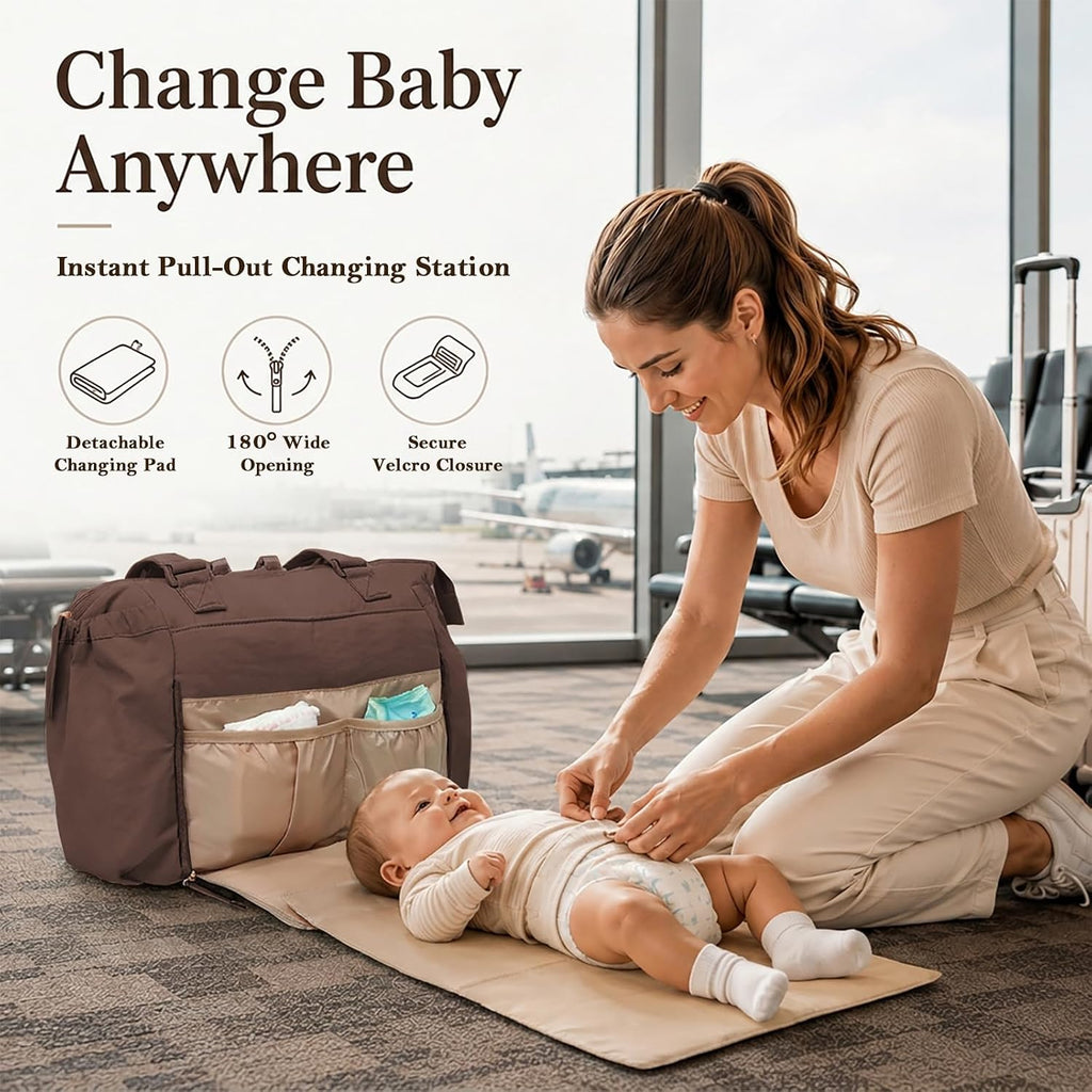 Diaper Bag Tote with Changing Station Convertible Diaper Bag Backpack Tote pañaleras para bebe Large Baby Bag