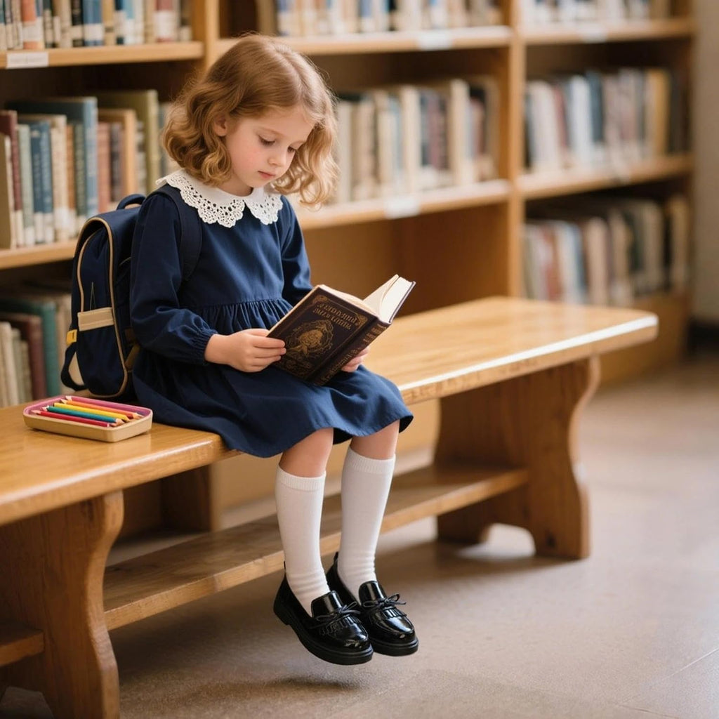Girls Dress Shoes Loafers School Uniform Mary Jane Flats