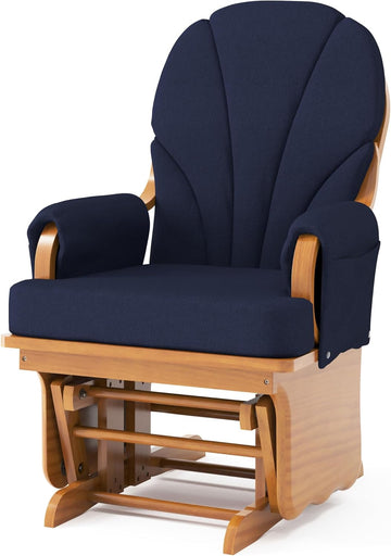 Wood Base Glider Rocker - Baby Feeding and Rocking Chair , Daycare Environment - Nursery Rocking Chairs with