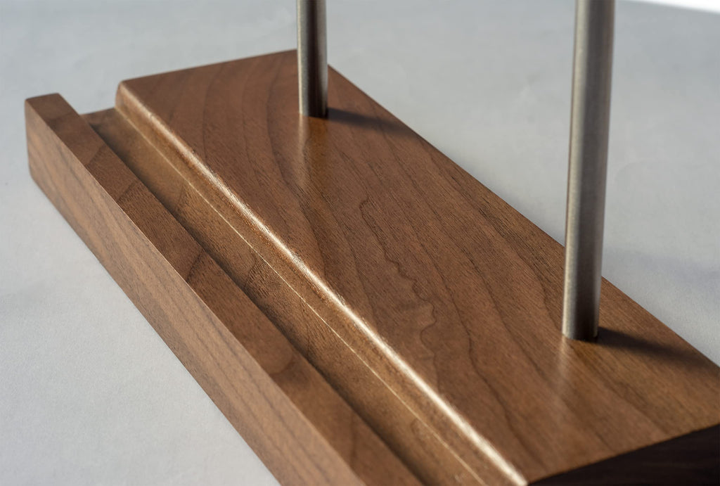 Now Playing Vinyl Record Stand, Solid Walnut Display Holder