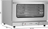 23 in. Commercial Countertop Convection Oven for Half-Size Pans with 4 Racks 1600W of Power in Stainless-Steel, ETL
