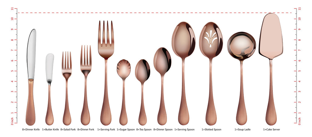 Rain 18/10 Stainless Steel Flatware Set, Service for 8