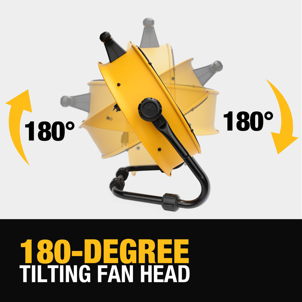 18 Inch Floor Fan, 180° Adjustable Tilting Drum Fan DXF1840