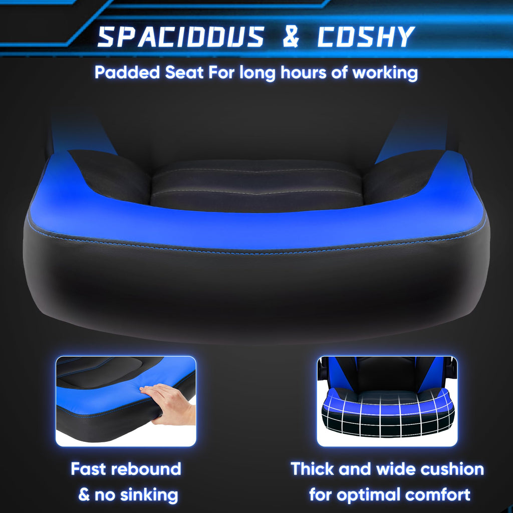 Computer Gaming Chair, Video Gamer Chairs, Comfy Lumbar Support