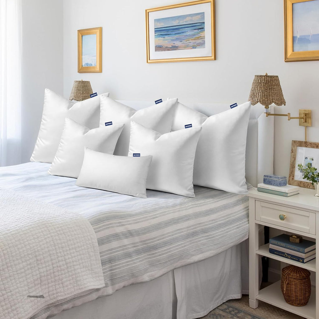 22x22 Pillow Inserts Down Feather Throw Pillows for Couch - Set of 2