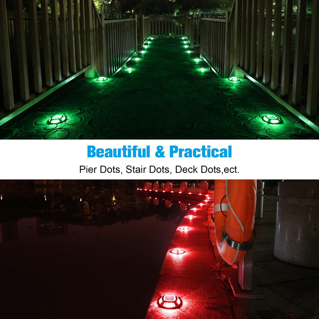 Solar Driveway Marker Lights Dock Marine Led Deck Outdoor 4 Pack