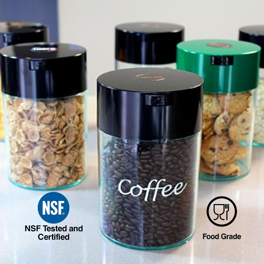 1LB - Patented Airtight Container | Multi-use Vacuum container works as smell proof containers for ground coffee