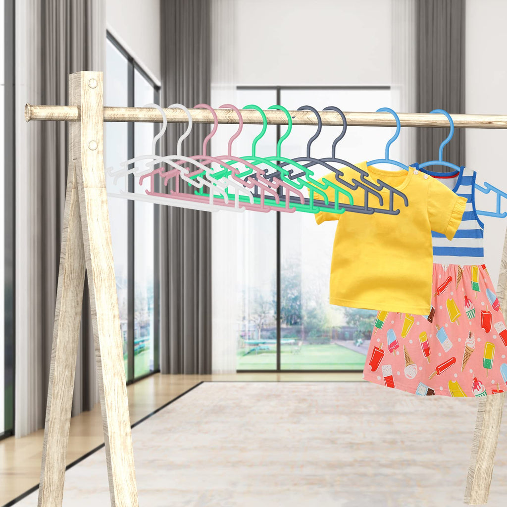 50 Pack White Baby Nursery Closet Hangers, Baby Hangers, Kids Hangers, Non-Slip Laundry Infant Pant & Coat Hangers