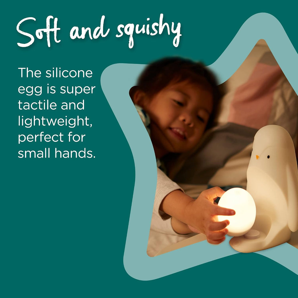 Penguin 2 in 1 Portable Nursery Night Light, White