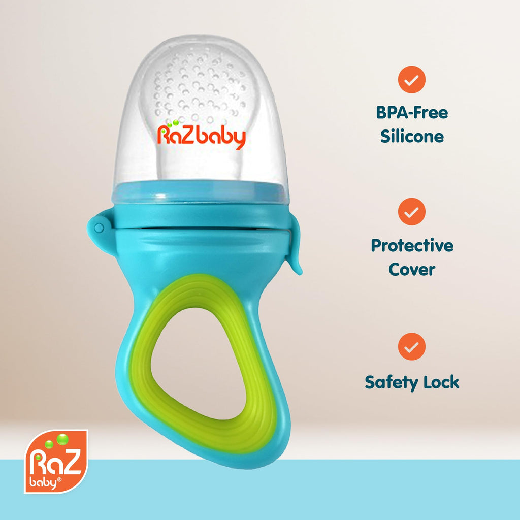 Baby Solids/Frozen Fruit Feeder Pacifier, Infant Teether Toy 6M+, BPA-Free, Safely Introduce Solids, Natural Teething