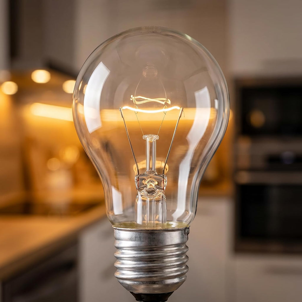 A15 Incandescent Appliance Bulb, Dimmable 15W, 2700K, E26, 6 Pack