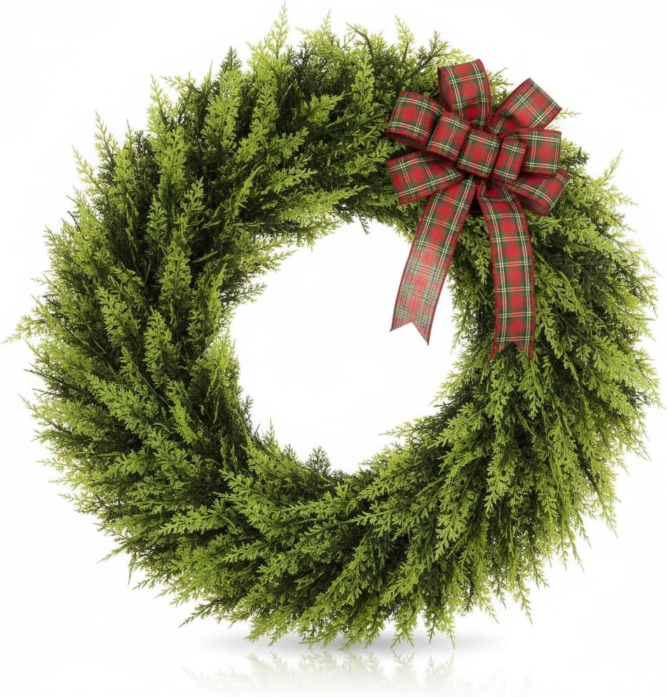 9 FT Christmas Cedar Garland, Real Touch Greenery