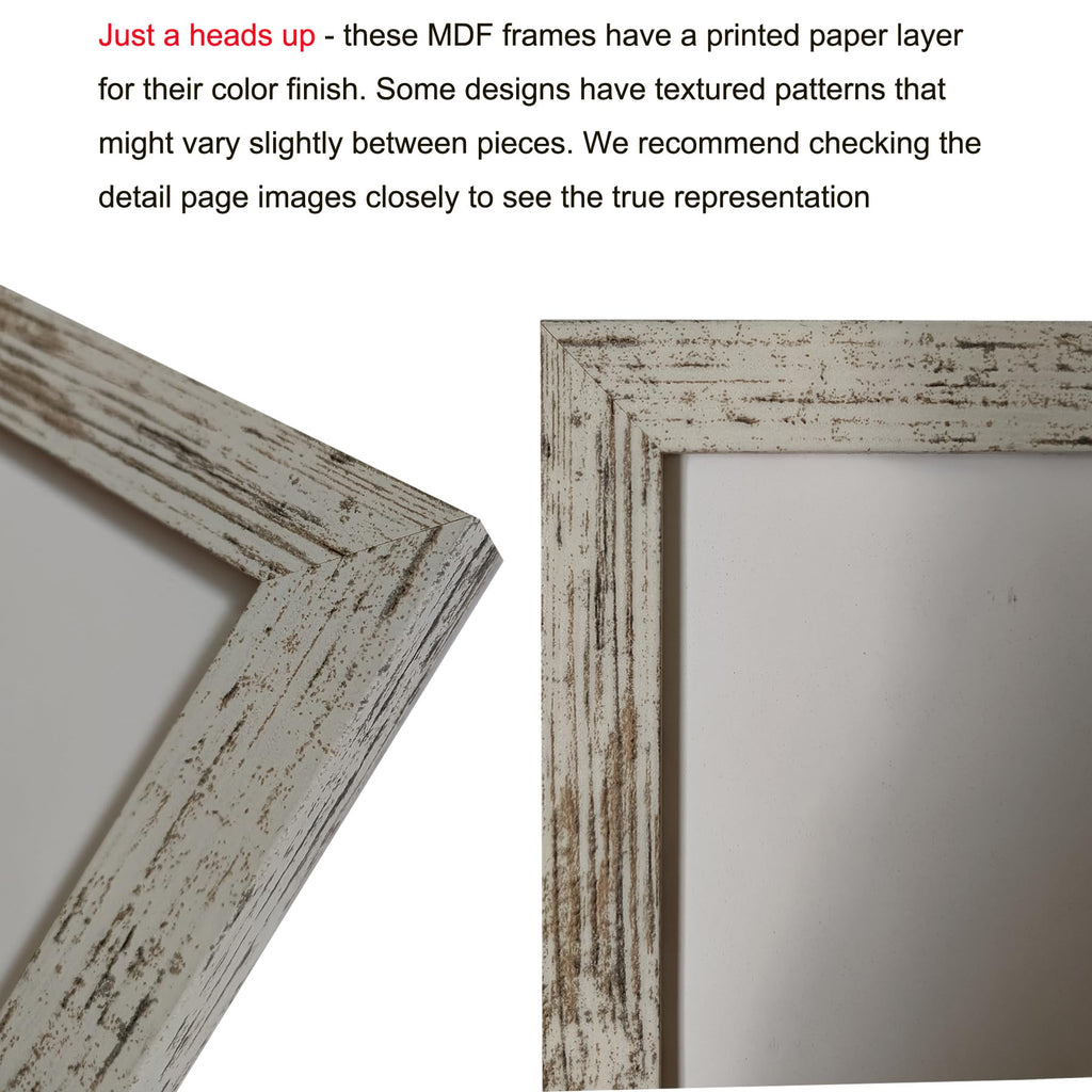 Picture Frame Set 10-Pack, Gallery Wall Frame Collage with 8x10 5x7 4x6 Frames in Distressed White Finishes