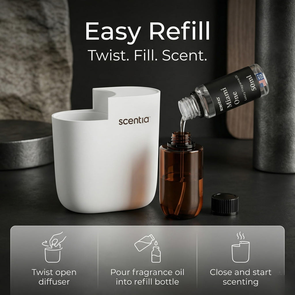 Waterless Plug-In Cold-Air Scent Diffuser, App Control, 600 Sq. Ft
