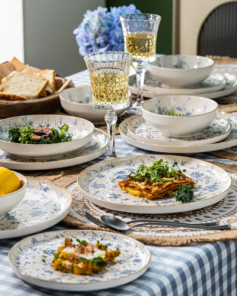 Plates and Bowls Sets, 24 Pieces Dinnerware Sets for 6, Dishes Sets