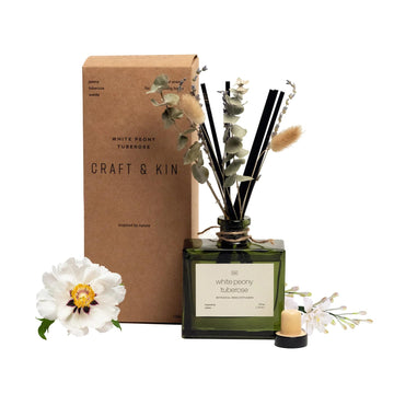 Premium Mayan Copal Reed Diffuser - 3.4 oz Natural Essential Oil Diffuser - Long-Lasting Fragrance with Rattan Scent