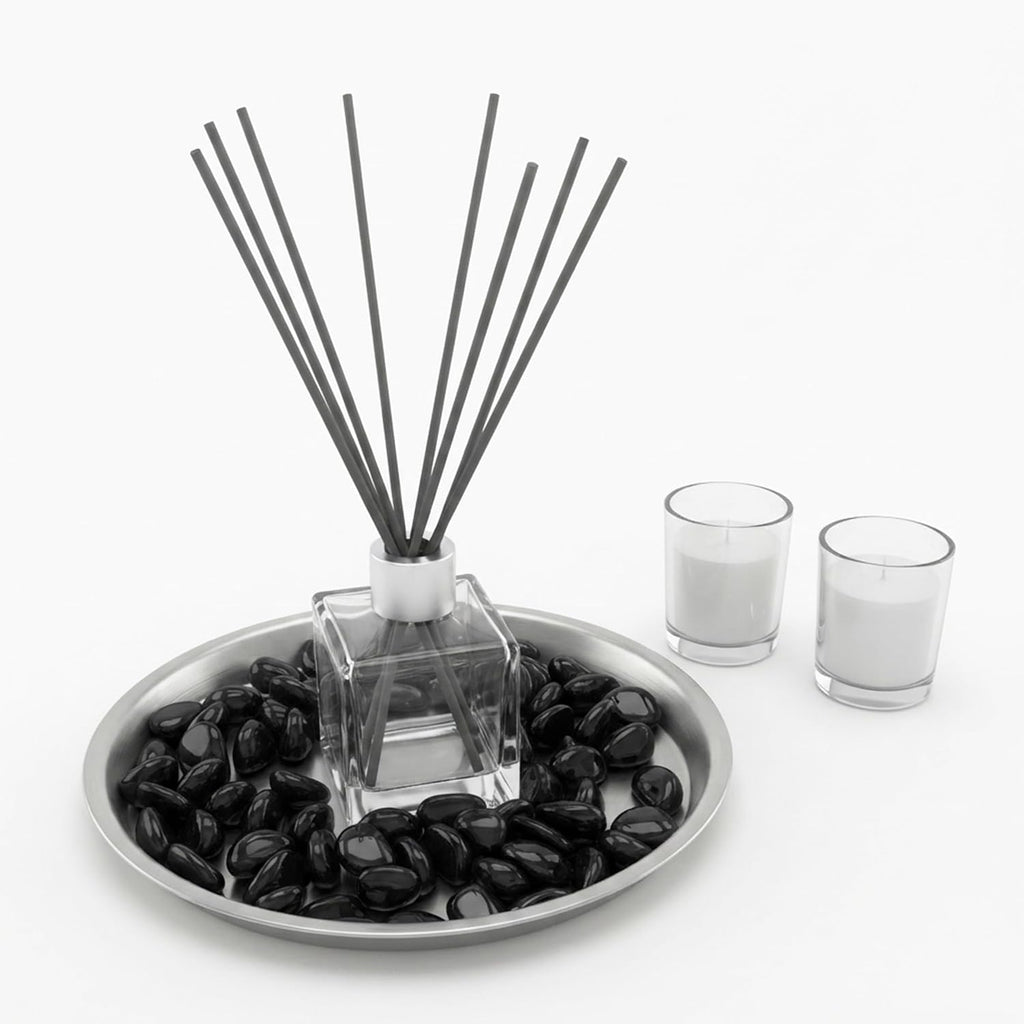 Aromatherapy Linen Diffuser Gift Set - 230ml Refill Oil, Glass Bottle, Reed Sticks, Metal Plate, Glass Filler & 2