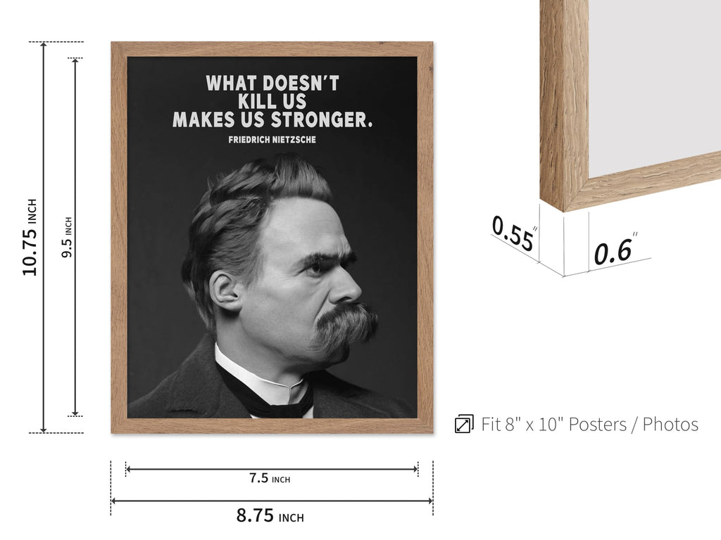 Master Makes Us Stronger Poster - Friedrich Nietzsche Print - Motivational Art - Strength Quotes Art - Gift for Men &