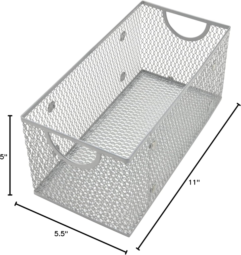Wire Mesh Storage Basket Organizer for CD and DVDs - 6 Pack