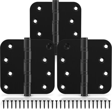 Ball Bearing Door Hinges, 4 x 4 Inches Door Hinges, Heavy Duty Stainless Steel Hinges, 5/8'' Radius Corner