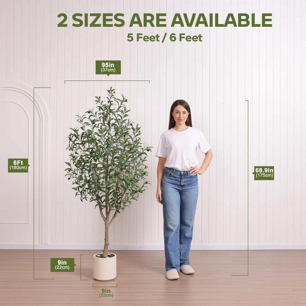Olive Trees Artificial Indoor 6FT with LED Spotlights
