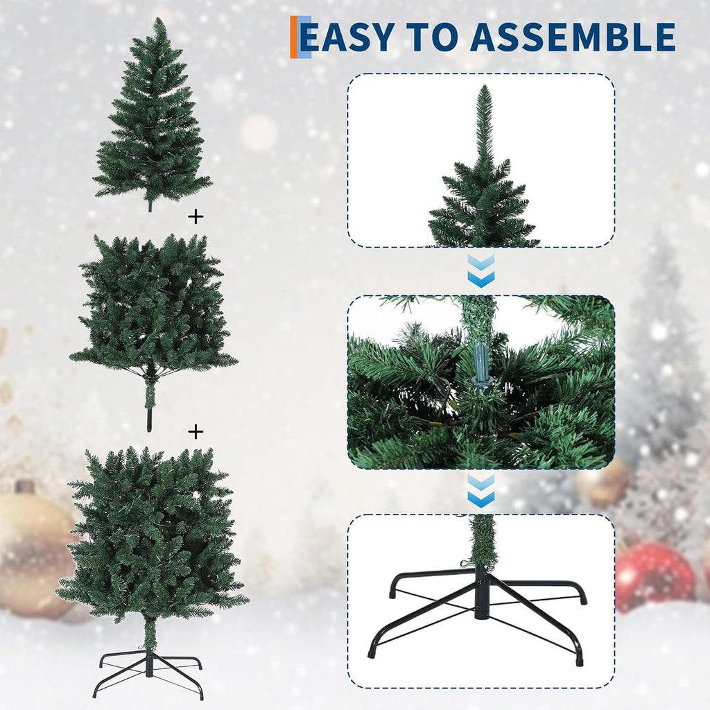 Pencil Christmas Tree,Artificial Pre-Lit Christmas Tree,Realistic Xmas Tree Artificial Holiday Decoration