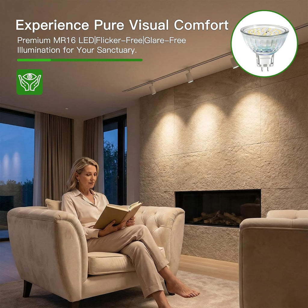 MR16 LED Bulbs 5W, 12V Low Voltage GU5.3 LED Spotlight Bulb, Non-dimmable, 450Lm, 120° Flood Beam Angle
