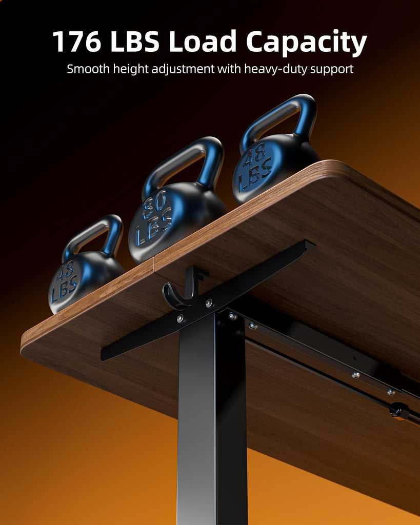Electric Standing Desk, Adjustable Height Stand up Desk, 55 * 24 Inches Sit Stand Home Office Table with Splice