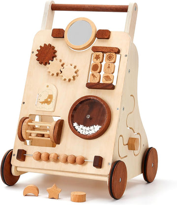 Wooden Baby Push Walker, All‐in‐One Montessori Activity Center 1+