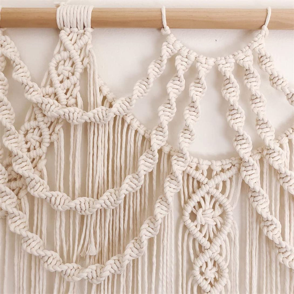 Large Macrame Wall Hanging Macrame Tapestry Above Headboard Boho Home Decor Living Room Apartment Wedding Party, 38" W