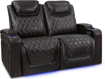Oslo Home Theater Seating | Premium Top Grain Italian Nappa 11000 Leather, Power Recliner, Power Headrest